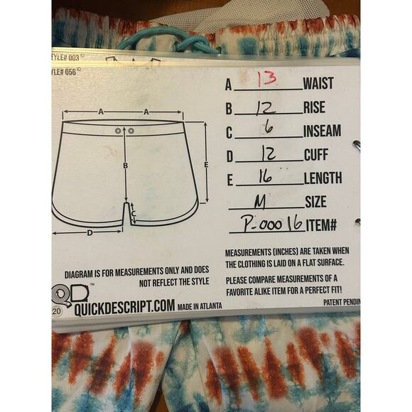 cove kids Print Swim Trunks Boys Blue & cream Ombre Shorts sz medium - Picture 9 of 10